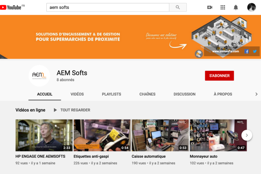 AEM Softs lance sa chaine Youtube focus produits